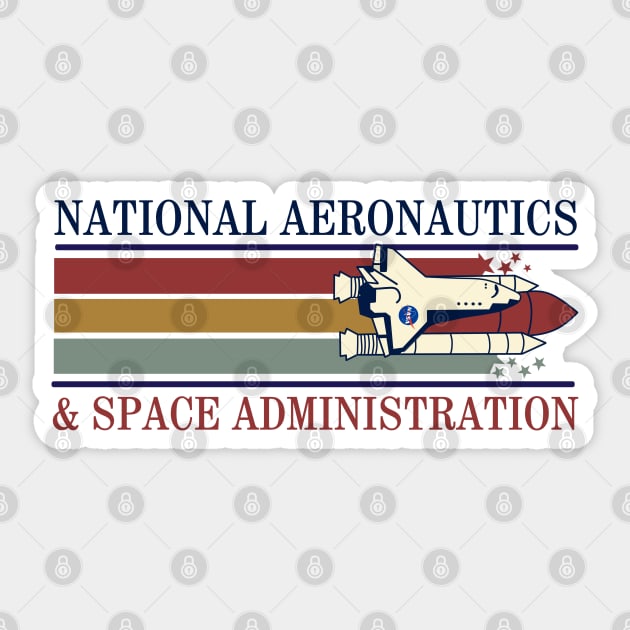 Retro Nasa Stripes Sticker by OniSide